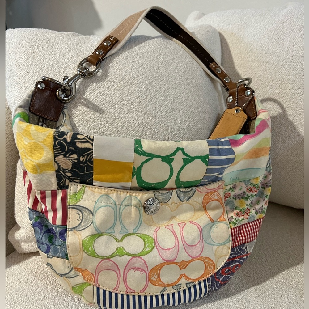 Coach Y2K Hampton Patchwork Multicolor Hobo Bag - Picture 3 of 16
